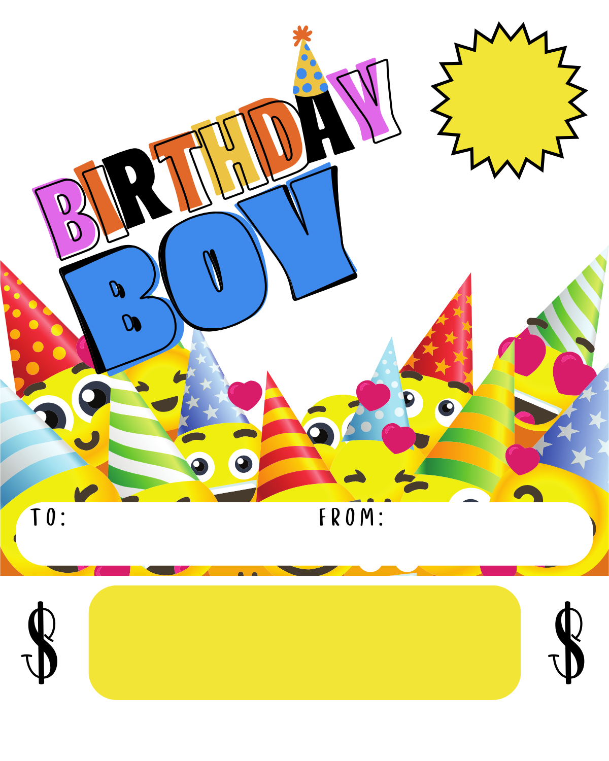 Cash Gift Card Holders-Birthday Theme