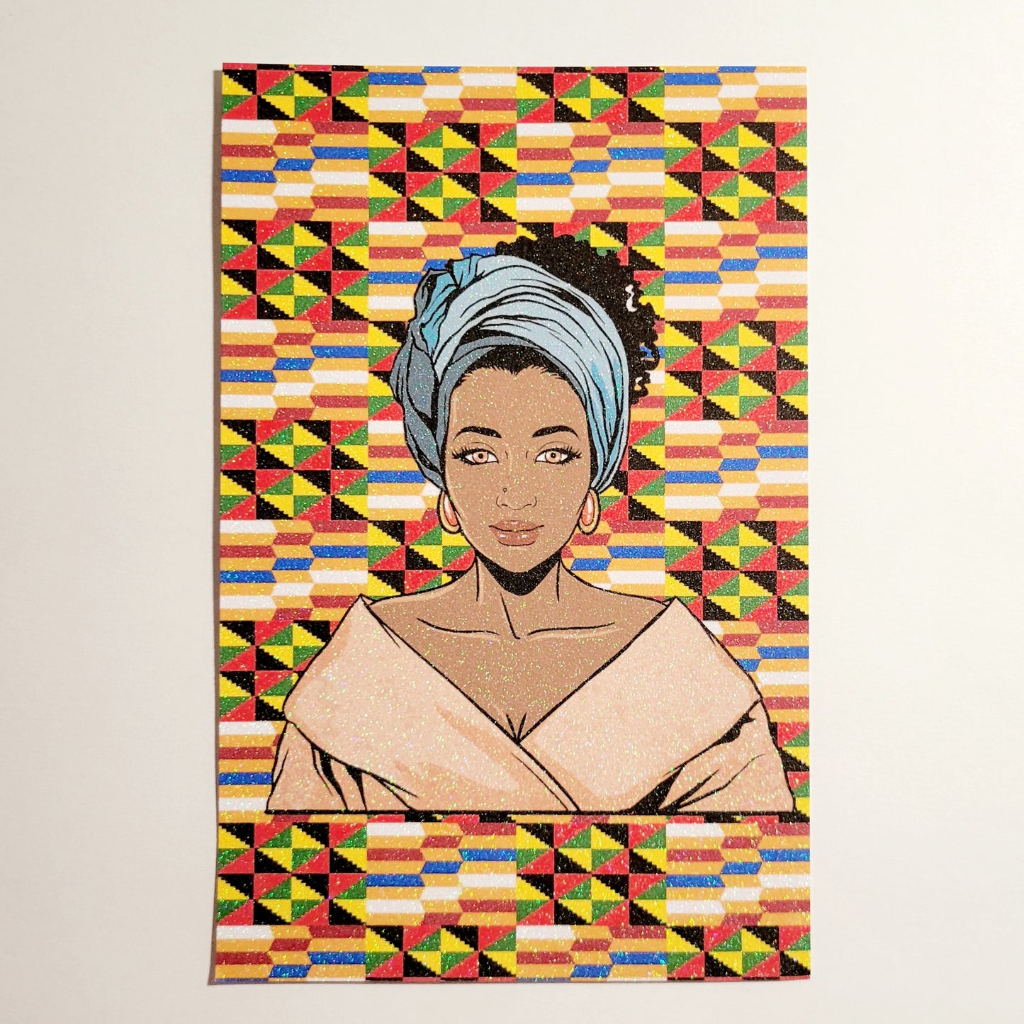 Spiral Notebook-African American Women Glitter