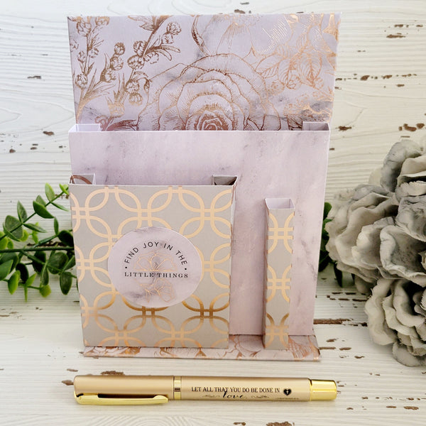 Monogram Stationery with Pen and Holder
