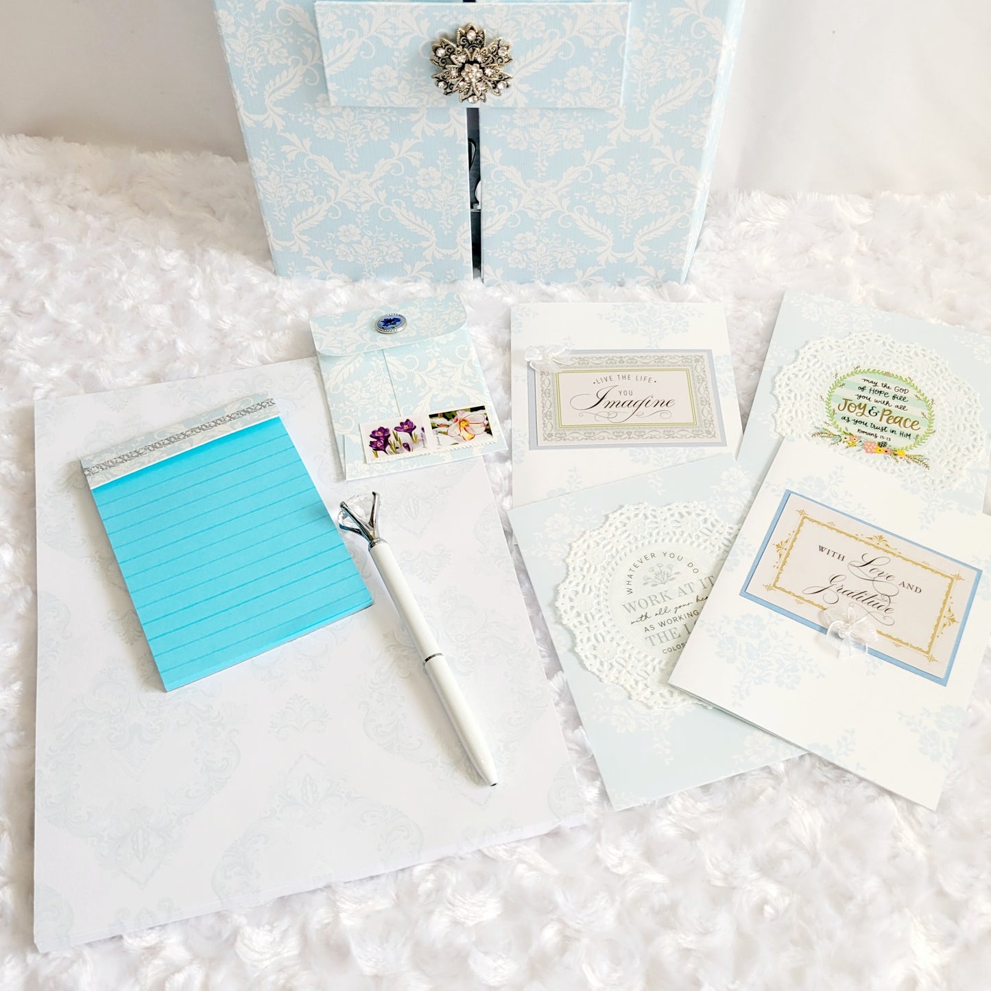 Desktop Stationery Organizer-Light Blue