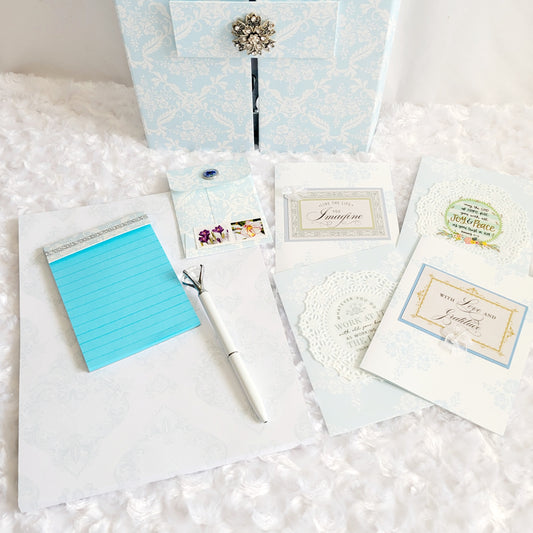 Desktop Stationery Organizer- Light Blue