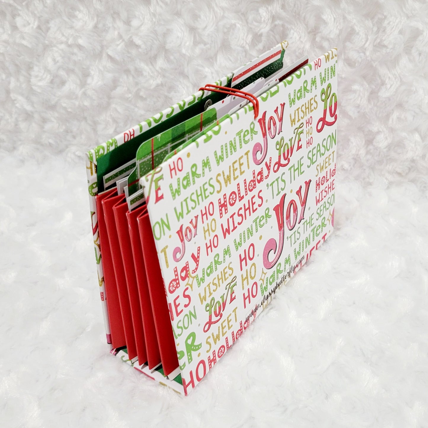 Accordion Recipe Keeper-Red & Green