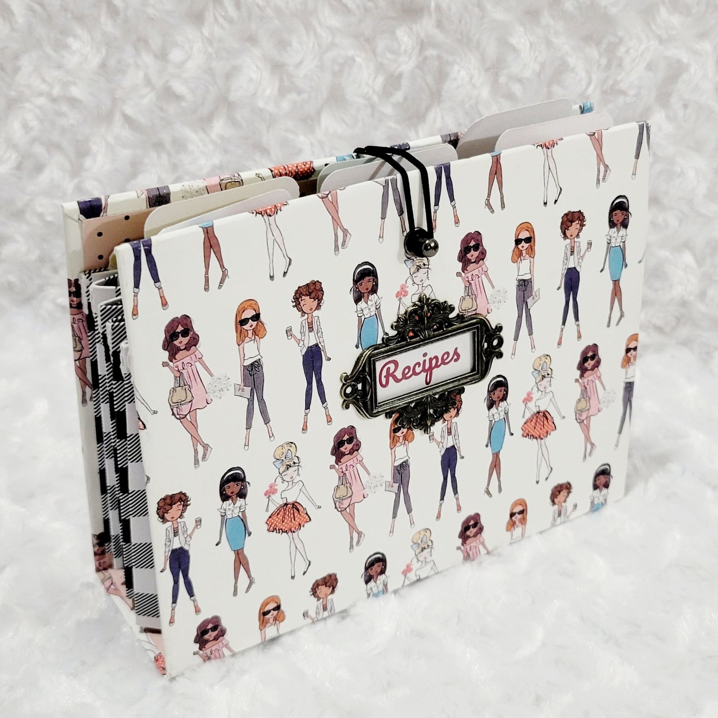 Accordion Recipe Keeper- Girly Girl