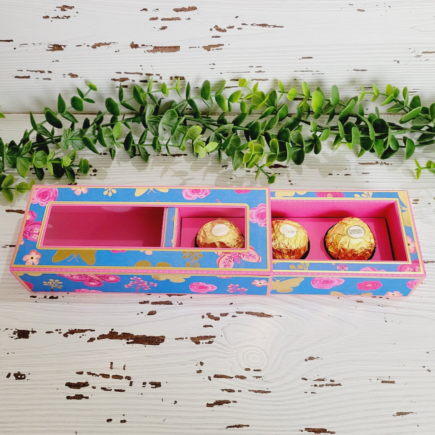 Ferrero Rocher Chocolate Treat Box- Pink and Gold Butterfly