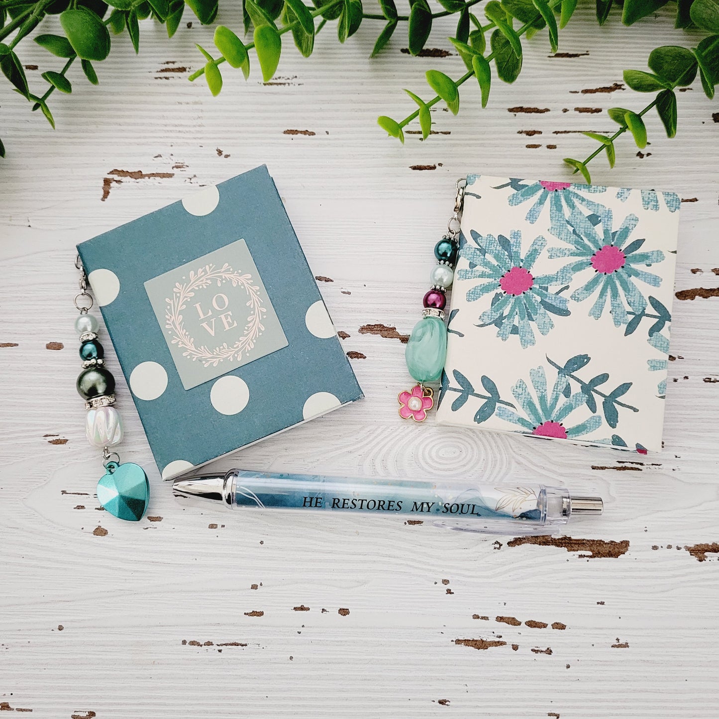 Double Beaded Notebooks with Pen