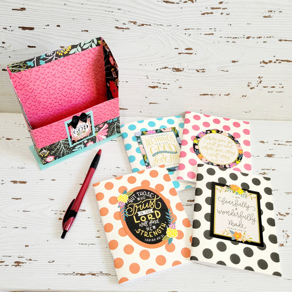 Notebooks & Pen with Matching Holder Set- Pink Child of God