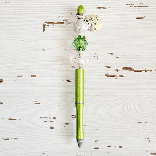 Beaded Ink Pens-Greens