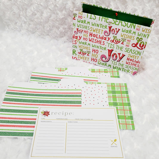 Accordion Recipe Keeper-Red & Green