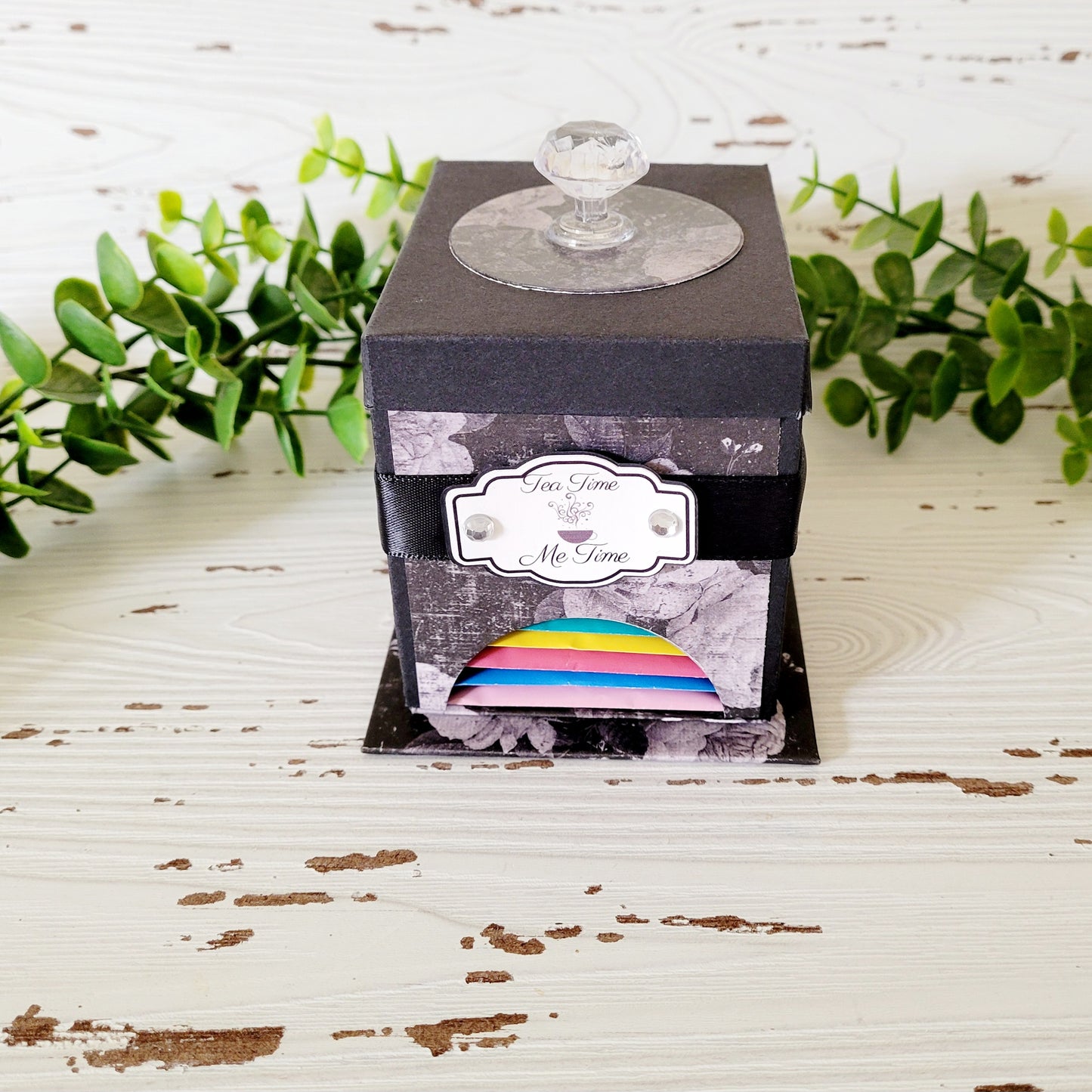 Mini Tea Dispenser-Black Floral