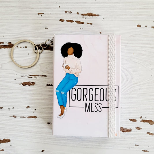 Mini Keychain Notebook- AA Gorgeous Mess