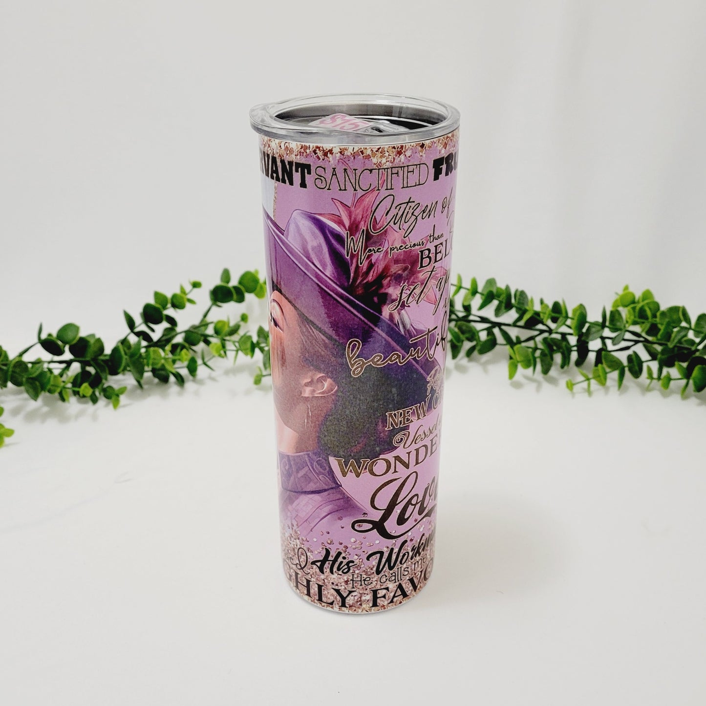 Discounted Tumblers-African American Woman Purple