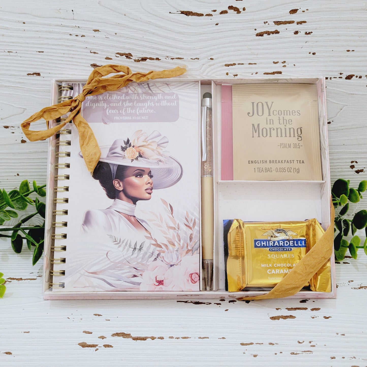 Journal and Tea Gift Set-Beige