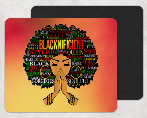 African Woman Mouse Pad Blacknificient