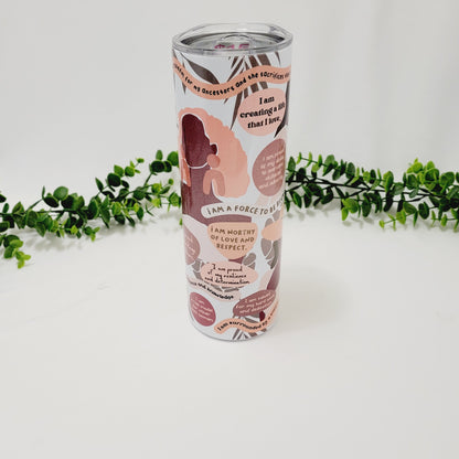 Discounted Tumblers-Boho Black Women Self Love Affirmations