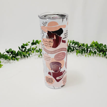 Discounted Tumblers-Boho Black Women Self Love Affirmations