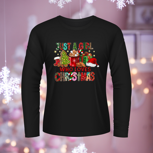 Christmas Shirts-Just a Girl Who Loves Christmas