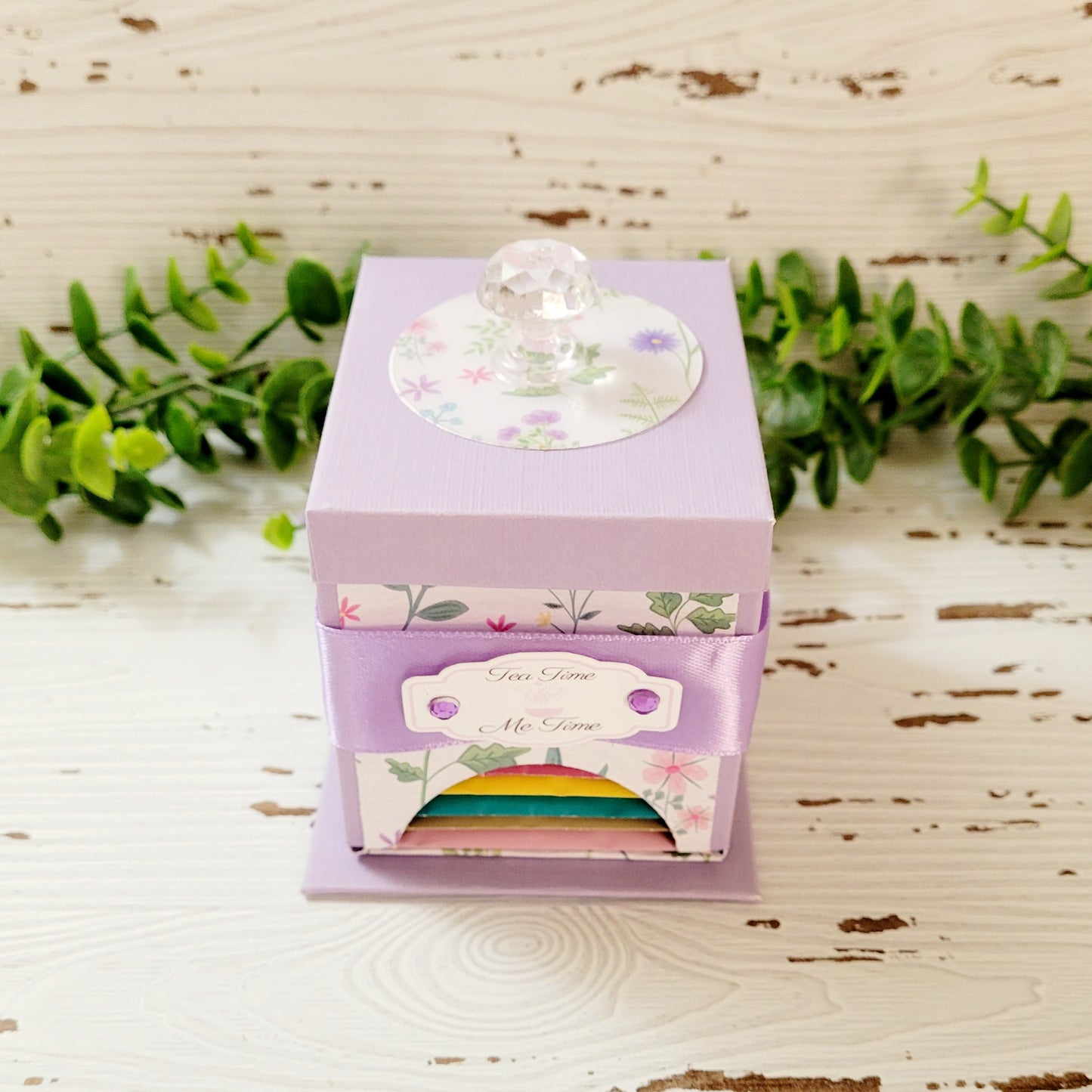 Mini Tea Dispenser- Light Purple Floral