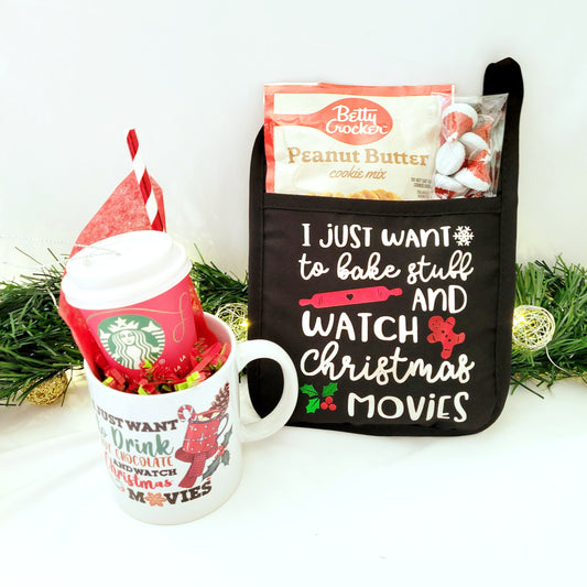 Christmas Movies Pocket Pot Holder and Mug Set