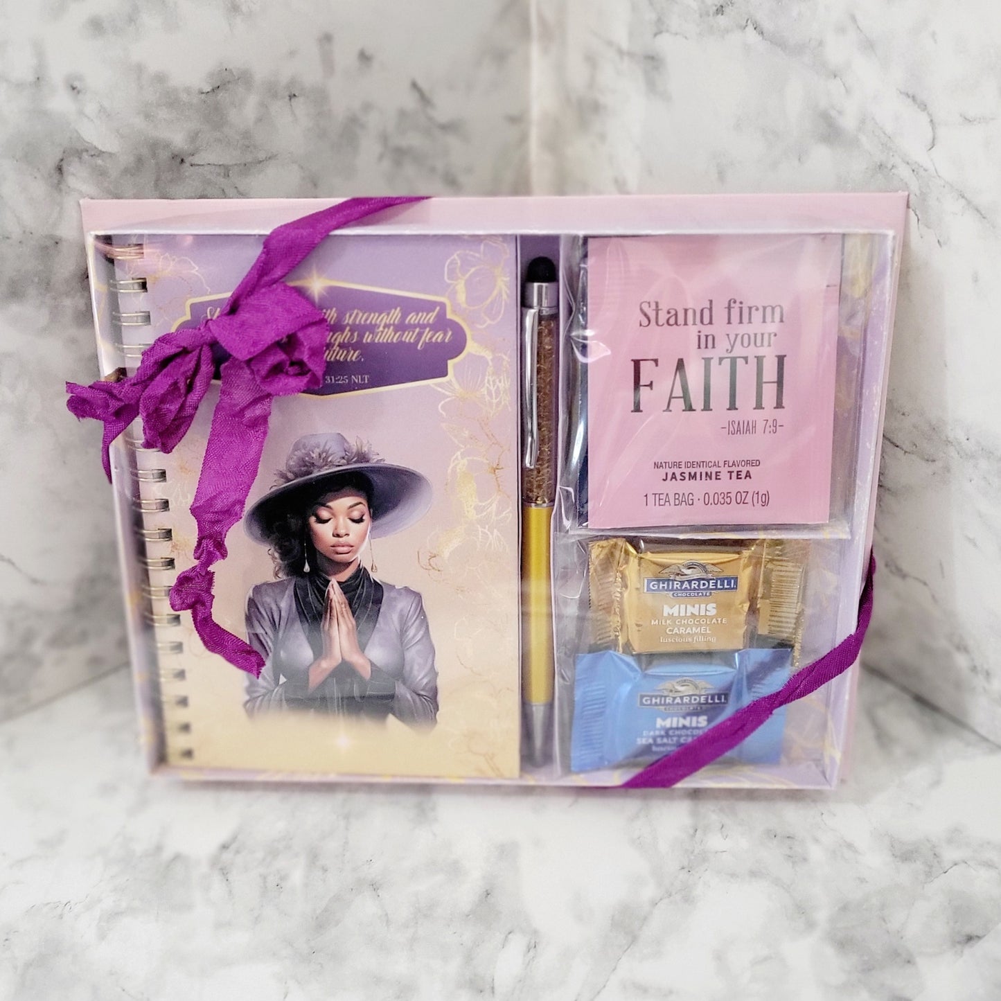 Journal and Tea Gift Set- Purple