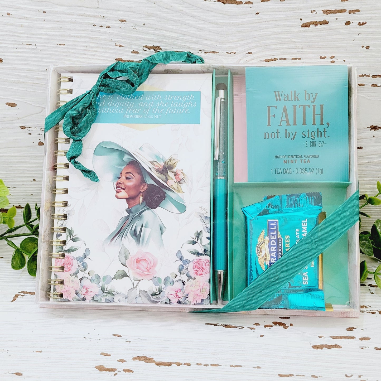 Journal and Tea Gift Set-Teal