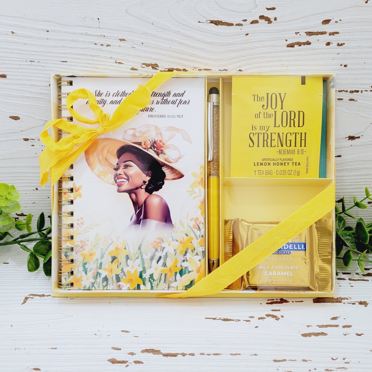 Journal and Tea Gift Set-Yellow