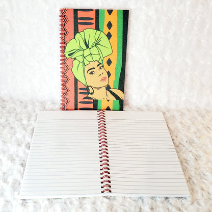 Spiral Notebook-African American Women Glitter