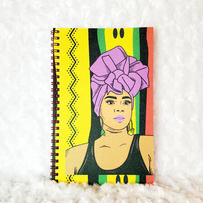 Spiral Notebook-African American Women Glitter