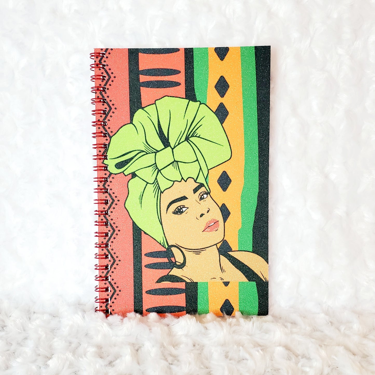 Spiral Notebook-African American Women Glitter