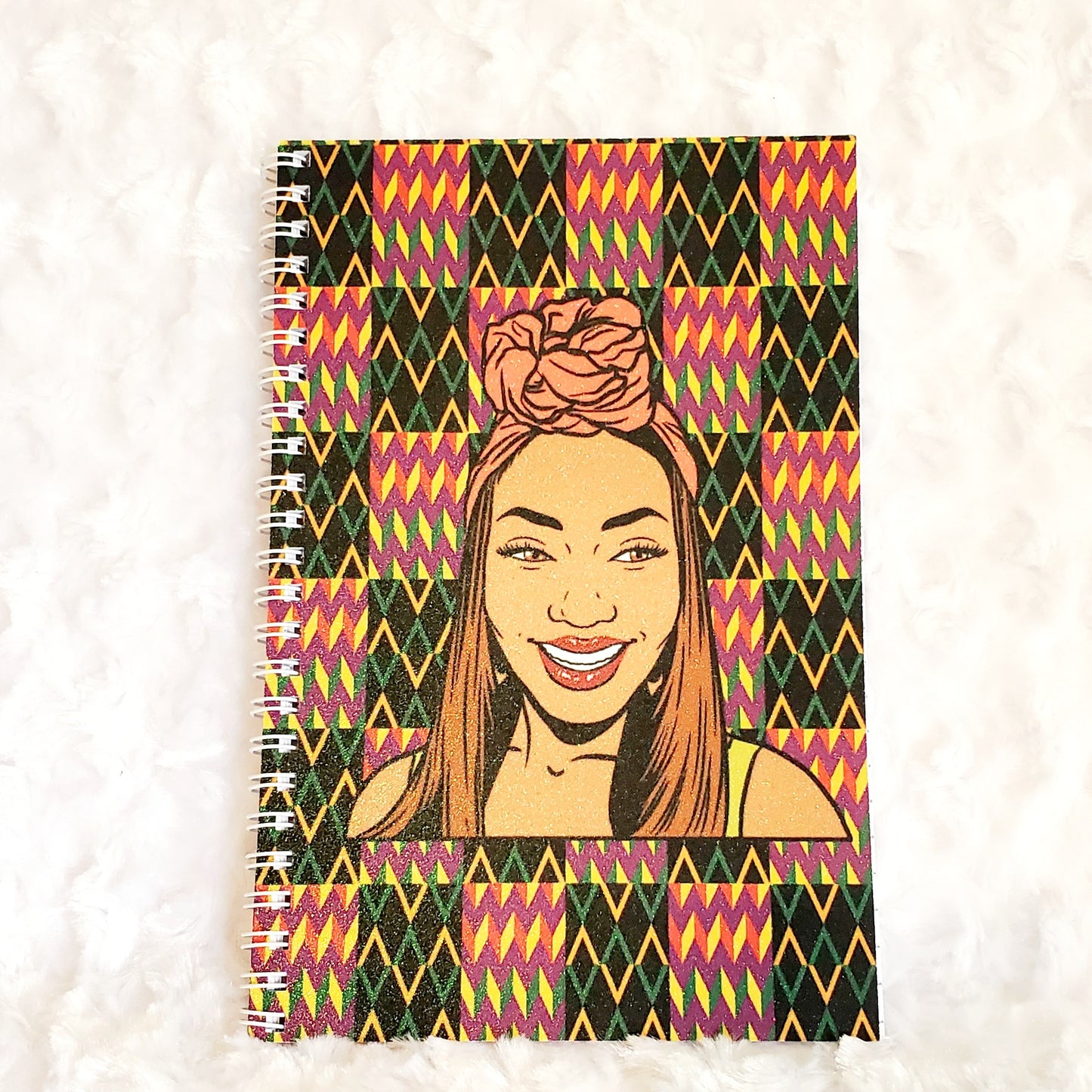 Spiral Notebook-African American Women Glitter