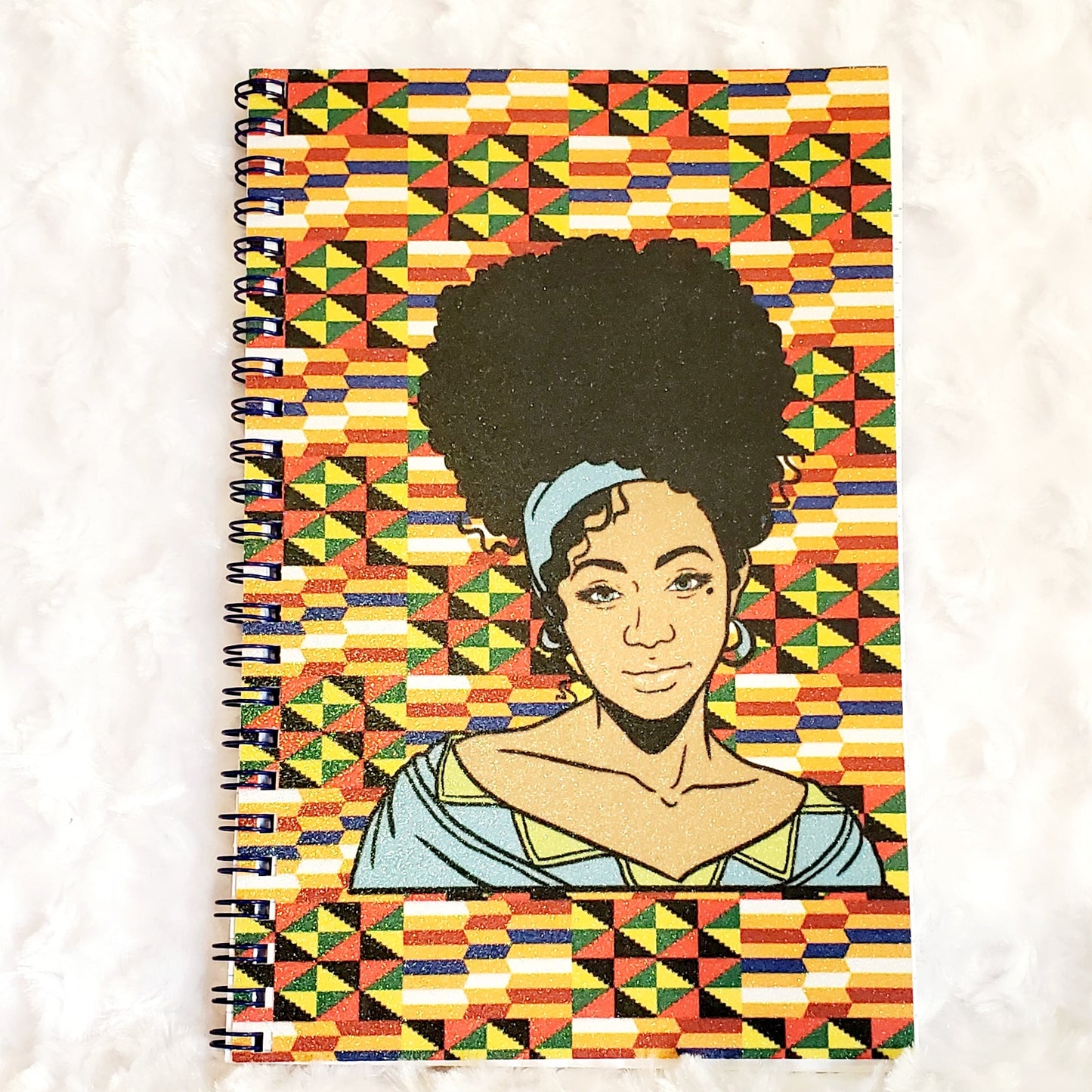 Spiral Notebook-African American Women Glitter