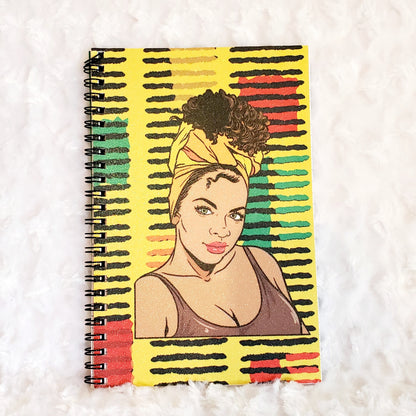 Spiral Notebook-African American Women Glitter