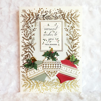 Greeting Card-White Musical Christmas Gift Set