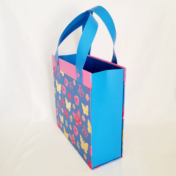 Pink and Blue Butterfly Paper Purse Spa Set
