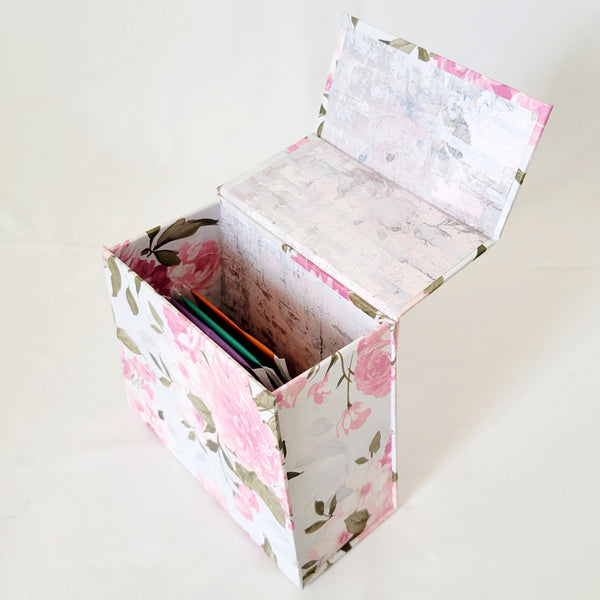 Pink Rose Keepsake Tea Box and Sampler Gift Set