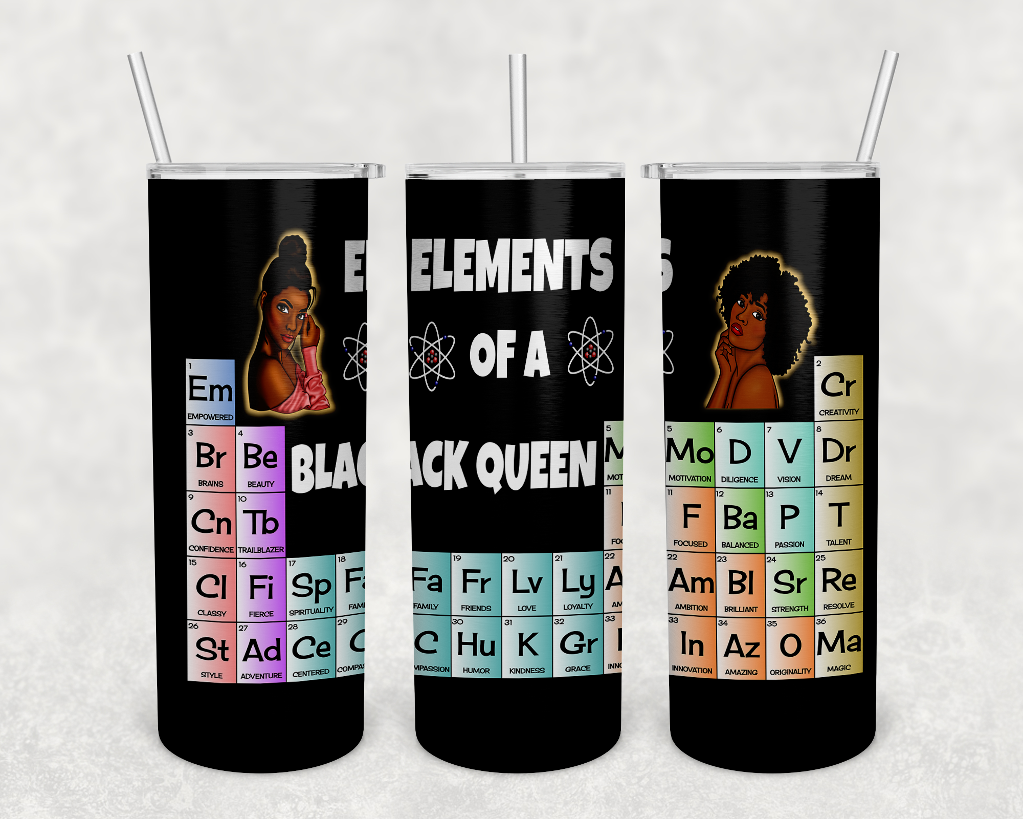 Elements of a Black Queen 20oz Tumbler