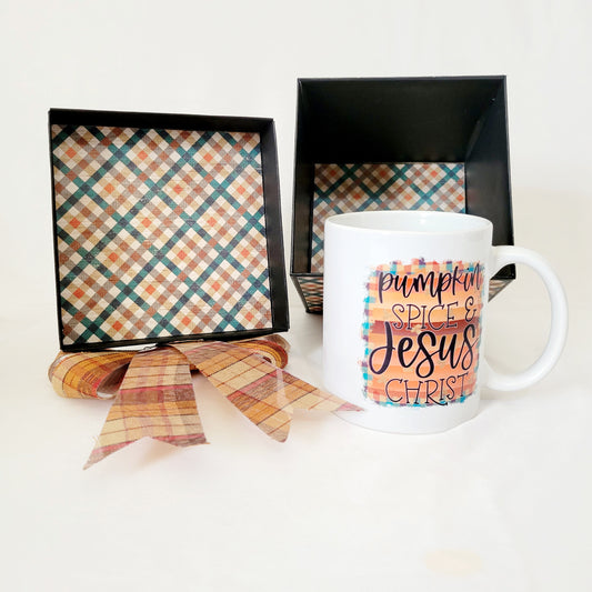 Fall Keepsake Box-Pumpkin Spice and Jesus Christ Gift Set